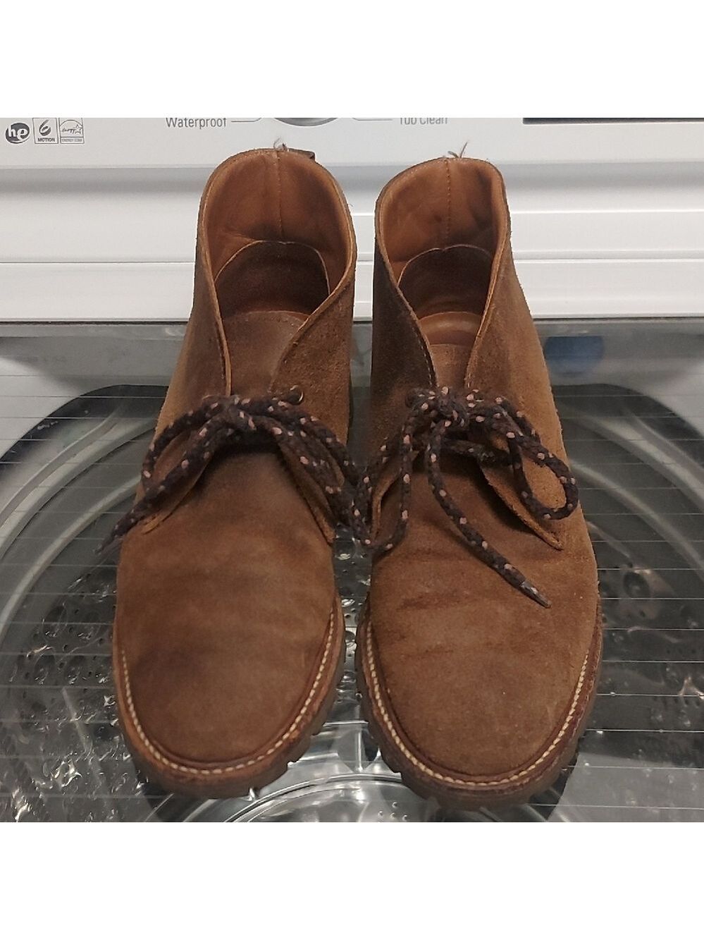 Armani Brown Roughout Suede Chukka Boots - Picture 2 of 13